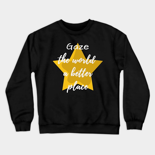 Gaze the world a better place Stargazing 2 Crewneck Sweatshirt by 46 DifferentDesign